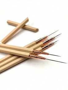 5pcs Nail Art Liner Brush Set - Suitable For Fine Line Drawing And Detail Painting, Essential Nail Art Tool - Multicolor - View 4