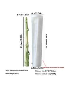 1个浪漫3D长茎花朵硅胶模具，郁金香/兰花造型，可制作蜡烛，易脱模，柔韧可重复使用，适用于香薰蜡烛、波西米亚风家居装饰、石膏工艺品、节日手工礼物、情人节、生日、复活节等场合。 - A - 查看 15
