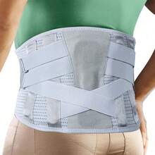 1pc Back Brace For Women Men With 3D Lumbar Pad, Lumbar Support Belt - Grey - View 4