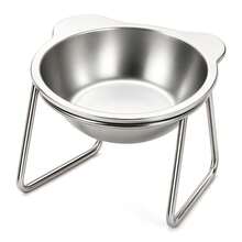 Cat Elevated Bowl 304 Stainless Steel 15° Tilted Design Neck Protection Healthy Feeding Bowl Anti-Shatter And Anti-Fall Pet Bowl - 500ml - View 12