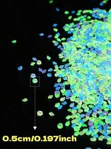 1000/2000/3000pcs Glowing Decorative Stones, Resin Material, Suitable For Holiday Party, Glass Bottle Ornament, Birthday Decoration Box, Garden Yard Ground Decoration - Multicolor - View 9