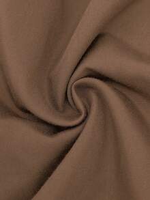 Cardigan Kemeja Lengan Panjang Wanita Warna Cokelat, Kasual, Serbaguna, Cocok untuk Musim Semi/Gugur, Desain Kancing Tradisional, Sesuai untuk Acara Santai dan Jalan-jalan. - Coklat - View 10