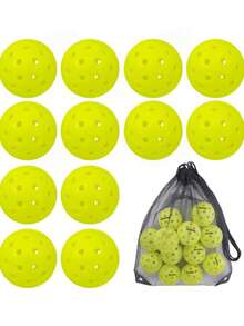6pcs Franklin X-40 74MM Pickleballs, No Mesh Bag, USAPA Approved, For Training Only, Durable, Indoor And Outdoor Use - Yellow - View 1