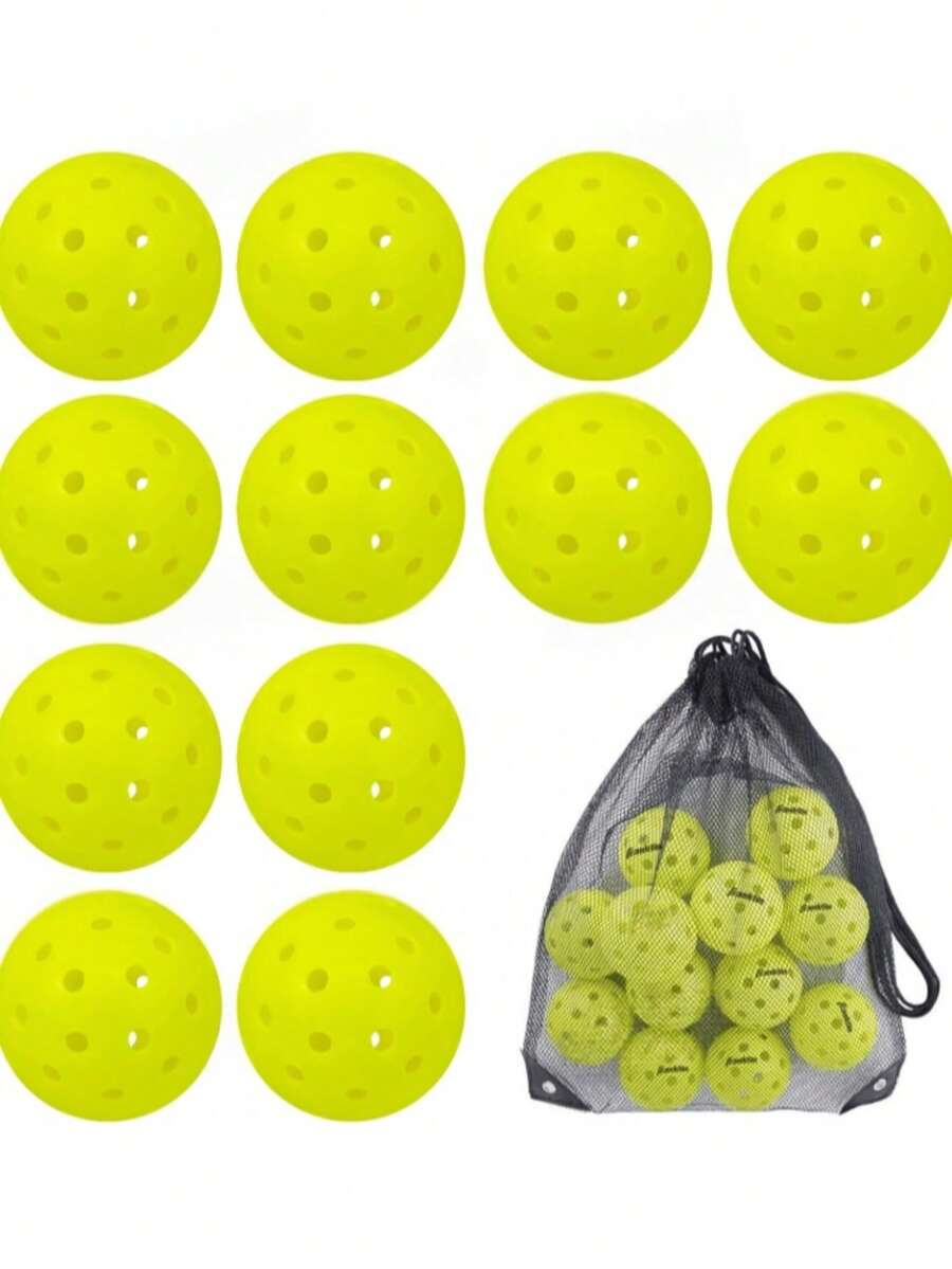 6pcs Franklin X-40 74MM Pickleballs, No Mesh Bag, USAPA Approved, For Training Only, Durable, Indoor And Outdoor Use - Yellow - View 1