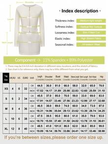 ROSIE POPHUB 2pcs Women's Apricot Elegant High Elasticity Ribbed Knit Crew Neck Zip-Up Top And Bodycon Skirt, Autumn/Winter Daily Commute Preppy Style Outfit - Apricot - View 10
