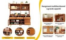 Sideboard Brun med Vinhylla – Enkel Design för Ditt Matsalsbord - Valnöt - Visa 5