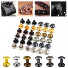 360/180 Sets Leather Rivets, Leather Rivet Kit, 4 Colors 3 Sizes Leather Rivets And Snaps For Leather Crafts, Clothing, Shoes, Leather Boots, Bags, Decoration (Gold, Silver, Bronze And Gunmetal) - D - View 2