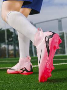 New Teenager Long Stud Football Shoes - Pink - View 2