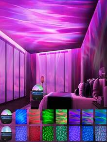 GYJAETM Aurora Projection Lamp, USB Powered LED Comet Effect Lighting Device With Remote Control, Bedroom Starry Sky Projection Equipment, Suitable For Parties, Birthday Parties, Christmas Gifts And Bedroom Home Decor, Can Be Used As Holiday Gift - Multicolor - View 3