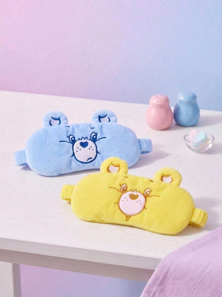 Care Bears 1個可愛刺繡小熊睡眠眼罩,柔和遮光設計,男女通用,適合小憩、旅行、居家、辦公、日常睡眠輔助,個人化禮物 - 彩色 - 查看 1