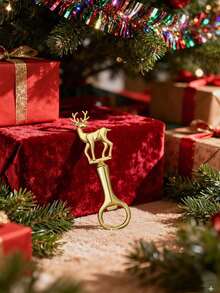 1PC/Personalized Christmas Themed Bottle Opener, Rust-Resistant And Wear-Resistant, Creative Party Bottle Opener Gadget, Holiday Gift, Christmas Gift For Friends And Family - Multicolor - View 9