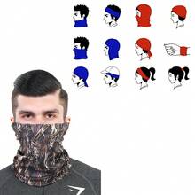 6pcs Camouflage Neck Gaiters, Seamless Branch Camo Face Mask, Breathable Neck Warmer, Multi-Functional Outdoor Headband, Suitable For Hunting, Fishing, Cycling, Running, Motorcycle, Hiking - Multicolor - View 6