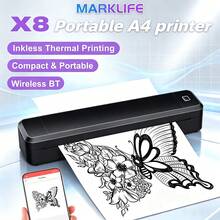 Marklife X8 Portable A4 Tattoo Printer Bluetooth Wireless Thermal Stencil Printer For Tattoo Artists Office Home PDF Document Photo Printing - Multicolor - View 2