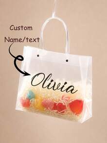 Customizable Transparent Letter Gift Bags, Personalized Gift Bags, Personalized Wedding Party Bridesmaids Gift Bags, Multi-Functional Transparent Welcome Bag For Parties And Events, Customized Gift Bags, Wedding Gift Bags - Multicolor - View 11