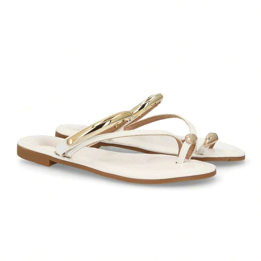 shoes&blues.es Women Flat Sandals - White - View 1