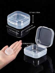 1/10pcs Mini Clear Plastic Storage Boxes With Lids, Portable Multipurpose Organizer Containers For Jewelry, Beads, Small Items, Craft Supplies And Hardware Parts - Multicolor - View 9