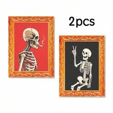 2pcs Wooden Photo Frame Refrigerator Magnets - Elegant Lady Pattern Fridge Decor, Home Decoration! - one-size - View 31