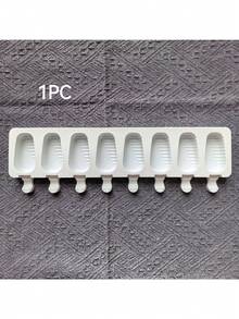 1pc 8-Cavity Ribbed Silicone Popsicle Mold Ice Cream Ice Cube Tray For DIY Summer Popsicle Making - Multicolor - View 5