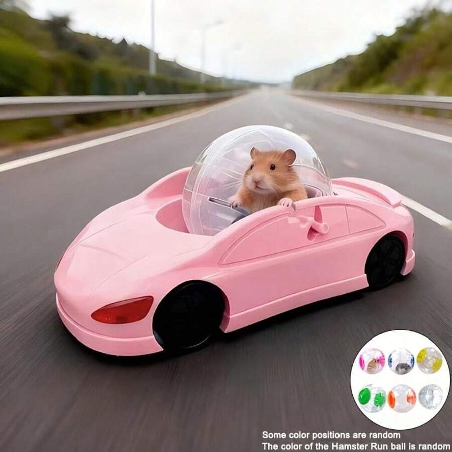 كرة عجلة تمرين هامستر كبيرة جداً - أسطوانة هامستر متينة، مناسبة لأقفاص الحيوانات الأليفة الصغيرة (متوافقة مع أقفاص الهامستر)، تعزز التمرين والترفيه