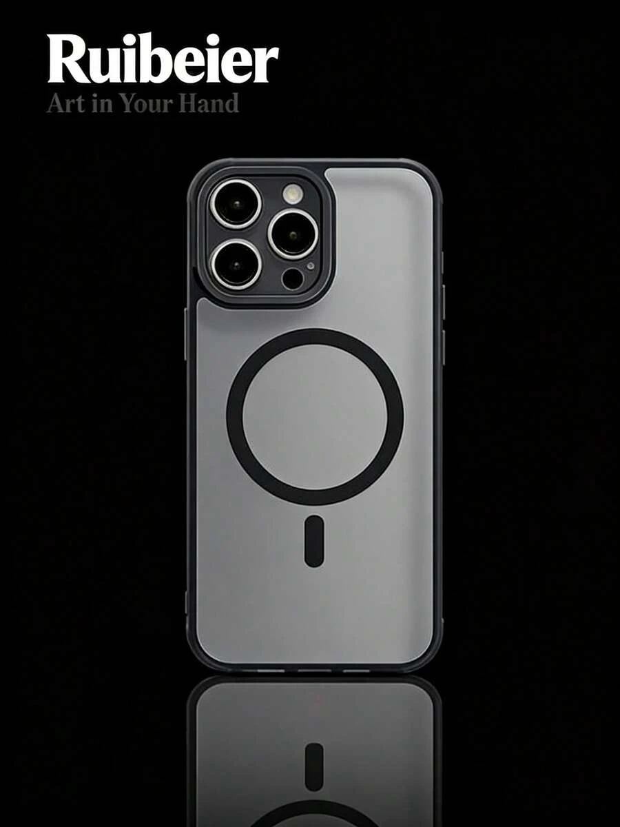 Shipping Within 8 Hours & -Friendly Packaging Magnetic Wireless Charging Protective Case For Smartphones, Shockproof Hard Shell Made Of Polycarbonate With Camera Protection, Compatible With IPhone 11/12/13/14/15/16/17 Pro Max - 黑色 - 查看 1