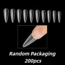 Soft Rubber Nail Clippers, Matte Full Coverage Press-On Nails, Pointed Nails, Coffin Shaped Nails, Peelable Glue Extension Nail Stickers, Capsule Press-On Nails, Nail Art Supplies, Suitable For Girls And Women Nail DIY - Multicolor - View 11
