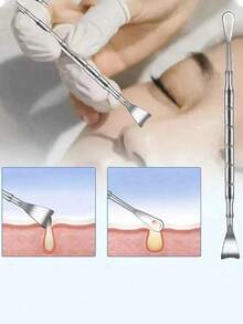 Stainless Steel Blackhead Removal Tool Set, Professional Dual-Head Blackhead Remover - With Case, For Removing Blackheads, Exfoliating, Massaging, Cleaning, Hypoallergenic Design, Suitable For All Skin Types, Facial Care Tool, Travel Essential. - Multicolor - View 5