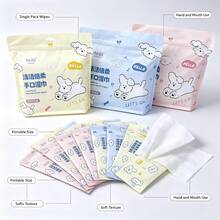 Gente Soft Wet Wipes, Soft Disposable Portable Travel Daily Use Unisex Individually Wrapped Non-Woven Small Pack Daily Travel Cleaning Wet Wipes - Multicolor - View 3