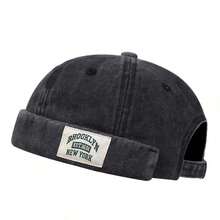 1pc Men's Fashion Brimless Hat, Washed Landlord Cap, Outdoor Hip Hop Skateboard Hat, Daily Commute Decorative Hat, Unisex Newsboy Cap - Multicolor - View 1