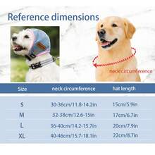 Pet Dog Ear Muffs Calming Head Cover Anti-Startle Noise Reduction Soundproof Summer Swimming Waterproof Calming Dog Ear Muffs - Blue - View 2