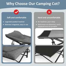 Wide Application: Camping, Hiking, Travel, Office Nap, Temporary Guest Bed - Grey - View 3