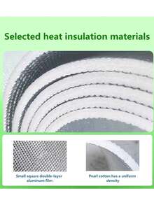 Double-Sided Aluminum Foil Insulation Roll, Thickened EPE Foam Thermal Barrier And Sound-Deadening Mat, Moisture-Resistant And DIY Cuttable For Roofs, Walls, Windows, Garages And RVs - Embossed Foil - View 3