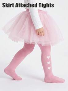 1pc Kids Tights With Skirt, Simple And Cute, Suitable For Baby Girls Daily Wear - Multicolor - View 31