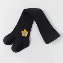 1 Pair 3D Floral Girls Tights, Infant Toddler Knitted Leggings, High Elasticity Long Socks - Multicolor - View 28