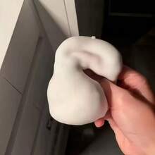 Brinquedo de Apertar Sabonete Macio, Bola de Alívio de Estresse com Retorno Lento, Bola de Estresse Feita à Mão, Bola de Alívio de Pressão - Branco - Visão 5