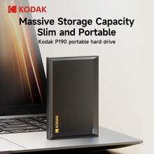 Hard Drive Portabel Kodak P190 500GB/1TB – Termasuk Kabel Data SuperSpeed USB-A (5Gbps), Pencadangan Sekali Klik, Ringan & Tahan Lama, Pasang dan Mainkan, Kompatibel dengan PC, TV, PS4, dan Router - View 3
