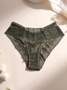 6pcs Sexy Lace Patchwork Bikini Women's Panties Low Waist Seamless Triangle Hollow Out Comfortable Underwear - Multicolor - View 8