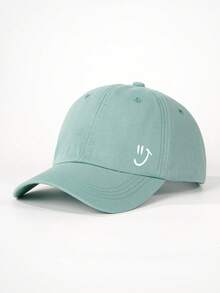 1pc Kids Outdoor Printed Smiling Face Baseball Cap, Adjustable Sun Protection Casual Hat, Suitable For Spring/Autumn Travel, Fashionable Versatile Sun Hat, Y2K Style Women's Hat - Baseball Cap - View 7