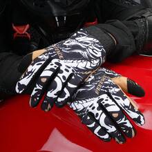 1pc Outdoor Riding Summer Motorcycle Gloves Gray Full Finger Racing Gloves Motorbike Touch Screen Riding Protective GlovesMotorcycle Accessories Men Woman Rider Gift - A - View 5