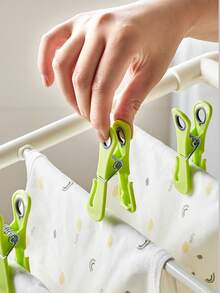 1/4/8/12/16 buah Jepit Pakaian Tahan Angin Tugas Berat, Jepit Pakaian Plastik dengan Desain Kait, Jepit Pengering Anti Selip dengan Pegangan Kuat, Rak Pengering Handuk dan Kaos Kaki Aneka Warna, Cocok untuk Balkon Luar Ruangan, Rumah, Perjalanan, Hadiah untuk Pemilik Rumah - MultiWarna - View 10