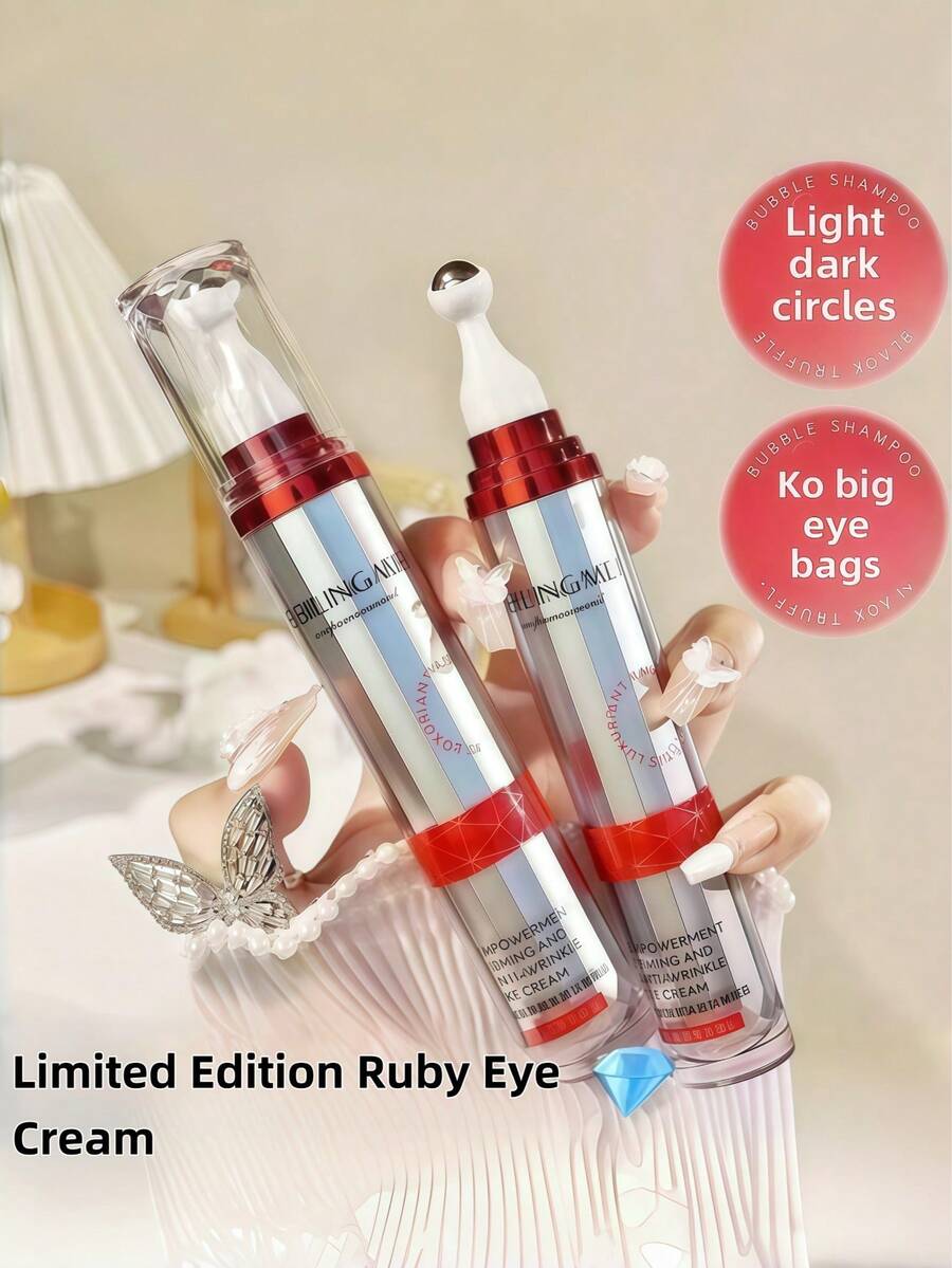 OBOVAY Limited Edition Ruby 360° Metal Roller Eye Cream, Reduces Fine ...