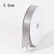 25 Yards 5.0cm/2" Grey High-Density Polyester Satin Ribbon, Anti-Fray, Smooth And Drapable, For Handmade Bows, DIY, Floral Gift Box, Favor Packaging Decoration Ribbon (5.0cm-0.6cm) - Grey - View 9