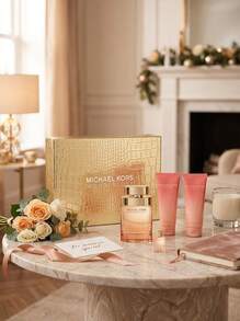 Michael Kors Wonderlust 女士 4 件套 (EDP 3.4oz+身体乳 3.4oz+沐浴露 3.4oz+EDP 4ml) 3.4oz/100ml*3+0.17oz/4ml - EDP 4 件套 - 查看 3