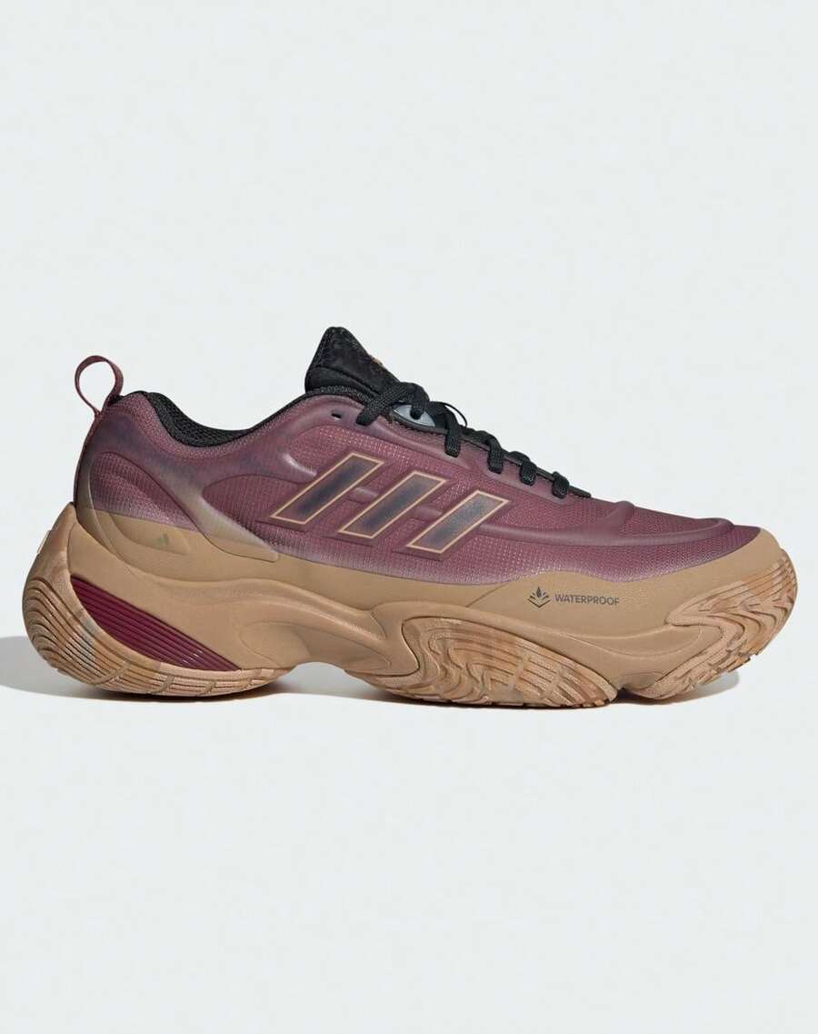Adidas Spring/Summer Unisex Thick Sole Sports Shoes, Couple Comfortable Casual Running Shoes JQ2897 - Elegant Deep Red/black/bright Metallic Iron Gray - View 1