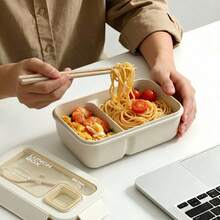 1pc Divided Food Storage Container, Insulated Lunch Bag, Large Capacity Lunch Box, Leak-Proof Lunch Bento Box - View 7