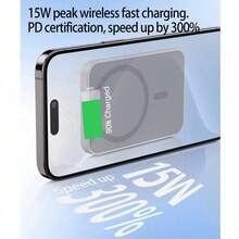 Portable 15W Magnetic Wireless Car Charger, Upgraded Strong Magnet Compatible With Apple Wireless Charging Phones, Car Mount Holder Compatible With Iphone 12/12 Pro Max/12/15/13 Mini/13 Pro/13 Pro Max/14 Pro Max - Multicolor - View 5