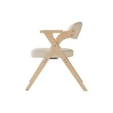 6 Folding Dining Chairs Beige Solid Wood - Comfortable And Space Saving - 米色 - 查看 10