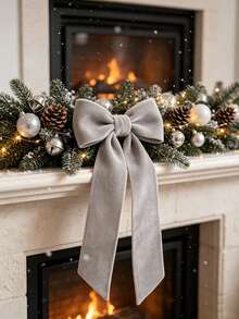 Pita Berbulu Halus untuk Natal, Cocok untuk Pembungkus Kado Natal, Dekorasi Karangan Bunga Natal, Dekorasi Pohon Natal, Pita Satin Berbulu Halus Bentuk Busur 1/4 Inci x 10 Yard (Tersedia Berbagai Ukuran) dengan Gulungan Kertas untuk Penyimpanan Mudah - Abu-abu ukuran 10 - View 6