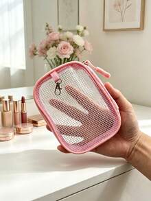 Multifunctional PVC Hanging Storage Bag, Portable Cosmetic Organizer, Multifunctional Hanging Bag, Mini PVC Lipstick Storage Bag, Travel Portable Storage Bag, Student Earphone And Key Storage Bag - Multicolor - View 13