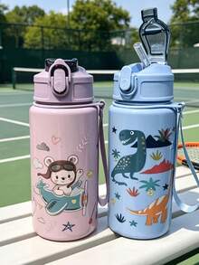 16.91oz Straw Cup, Best Gift For Girlfriend, Family, Best Friend, Suitable For Back To School Season, Outdoor And Home Water Bottle Cup, Portable Cup For Camping, Halloween, Mug, Gift, Autumn, Christmas Gift, Cup - Multicolor - View 7