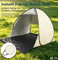 2-3 People Quick-Opening Camping Tent Awning, Portable Foldable Space-Saving Outdoor Canopy, Suitable For Outdoor Leisure In Garden Backyard - Khaki - View 4